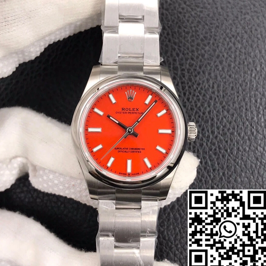 M277200-0008 31MM Oyster Coral EW Rolex Red Factory Perpetual 1297 Dial WrinkleFree 0708